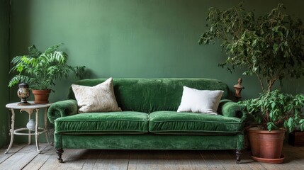 Diagonal wooden planks gleam under soft light, framed by a lush green backdrop, creating an inviting and stylish ambiance with their intricate grain patterns