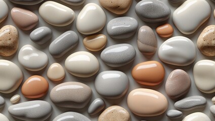 Smooth River Pebbles Texture