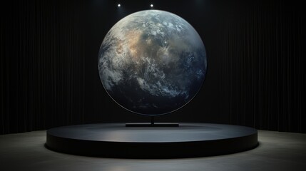 Large round mirror, a stunning centerpiece for your home decor, reflecting light and style