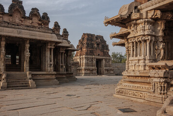 Obraz premium Vittala Temple is considered the most majestic and beautiful structure of the Vijayanagar Empire. India.