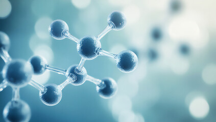 a close-up of an isolated molecular structure,
