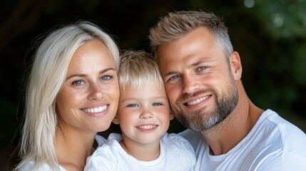 Heartwarming portrait of a smiling diverse family embracing and connecting with each other in a peaceful natural setting  The image radiates warmth unity and a genuine sense of togetherness