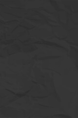 Black clean crumpled paper
