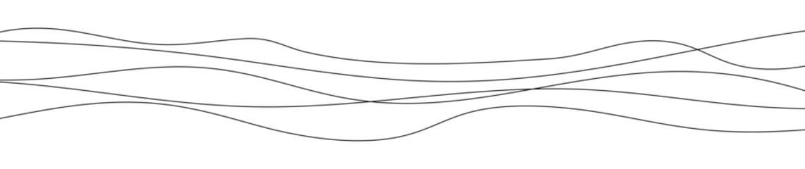 Thin curved wavy lines