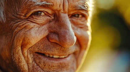 Senior man smiling warmly