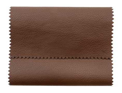 A piece of leather on a white background. Brown skin isolate