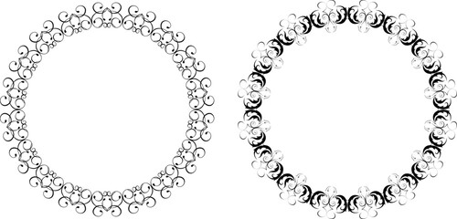 vector frames black on a white background