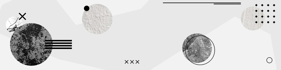 Abstract Geometric Element Collage Art