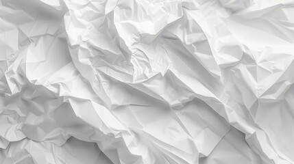 a hyper-realistic rendering of crumpled white paper with a faint grid design