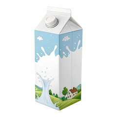milk carton isolated on transparent background