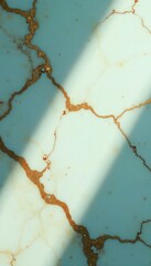 Statuario marble with subtle flecks of green and gold in sunlight, natural, stone, luminous