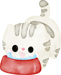 watercolor cat illustration