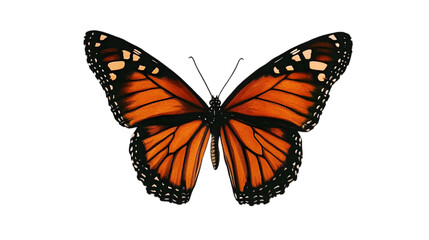 Naklejka premium Monarch Butterfly Wings Isolated on White