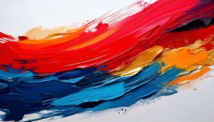 A abstract oil paint brush stroke, white background