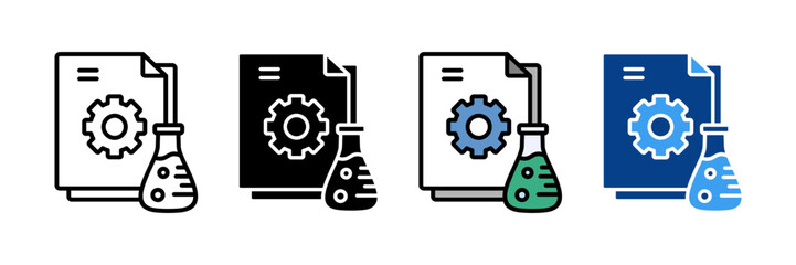 Fototapeta premium Testing Products Icon Set Multiple Style Collection