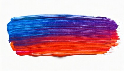 A abstract oil paint brush stroke, white background