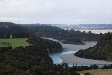Waiau Uwha River – Scenic Landscape View of New Zealand Nature