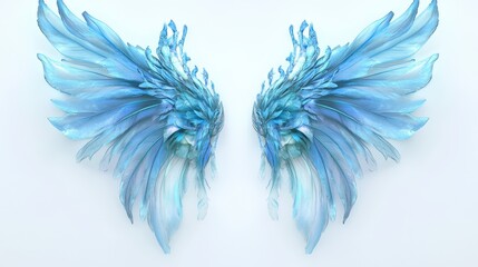 A pair of fantasy fairy wings isolated on a white background.