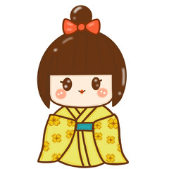Japanese kokeshi dolls character