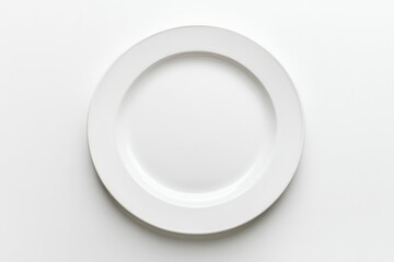 Simple White Plate on White Background for Food Presentation Mockups