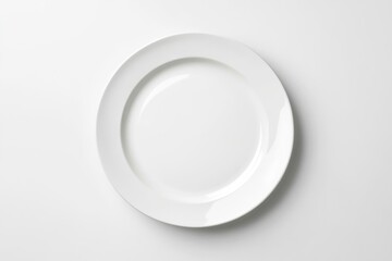 Elegant Dinner Plate on Clean White Background - Minimalist Tableware