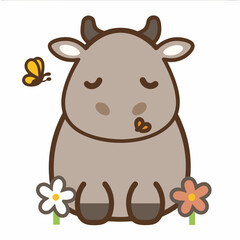 Fototapeta premium funny cow cartoon