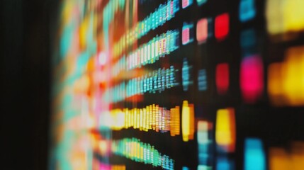 Examining dna strand with genetic markers laboratory scientific illustration microscopic environment closeup view genetic research