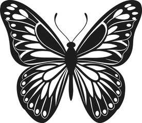 Butterfly Silhouette Vector - Elegant Spring Theme Illustration