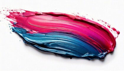 A abstract oil paint brush stroke, white background