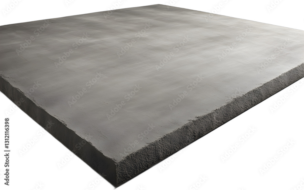 Aufkleber A large concrete slab with a rough surface, isolated on a empty plain background