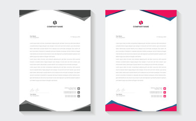 Modern Creative and Clean business style letterhead bundle of your corporate project design. Set to print. modern business unique business letterhead. Fully editable.