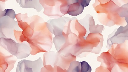 Abstract Watercolor Blots Seamless Pattern