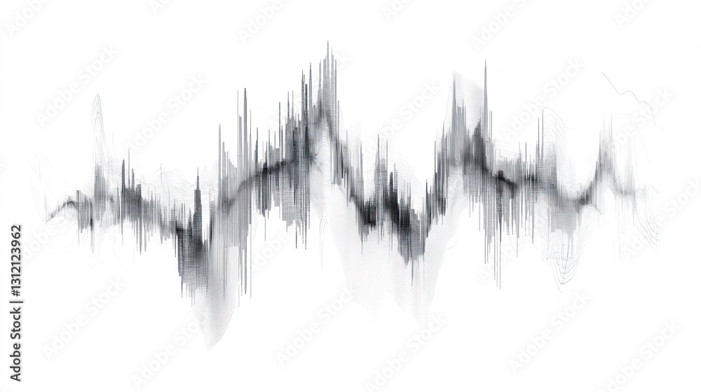 Poster abstract data visualization graph, wave form, data analysis, background for presentation design