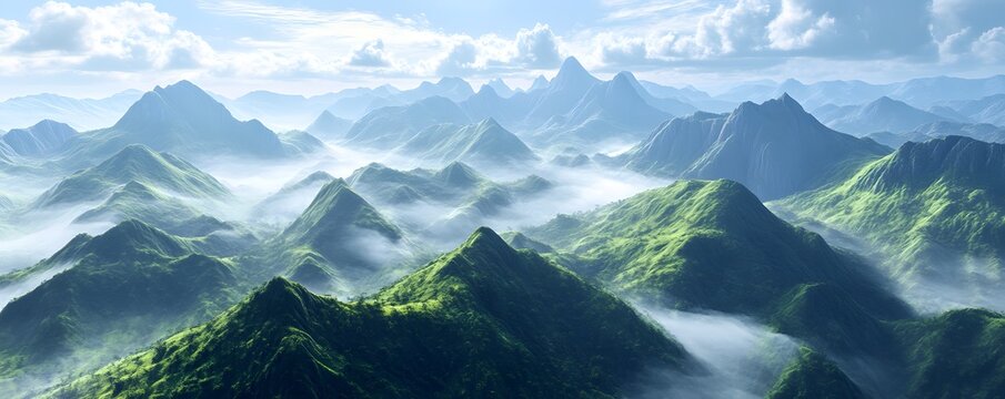 Jarabacoa's mountainous landscape with misty hills