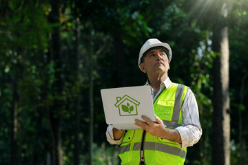 Environmental Engineer Conducting Green Building Assessment