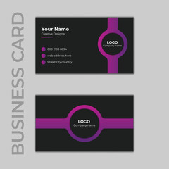 Black creative modern name card and business card layout