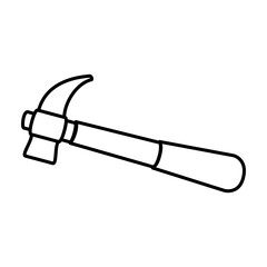 hammer icon, simple flat style, illustration, logo sign symbol pictogram template, for ui or ux isolated on white for mobile app, editable
