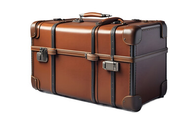 A large suitcase for travel, isolated on a empty plain background