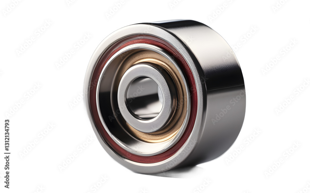 Poster a metal roller used for flattening surfaces in construction, isolated on a empty plain background