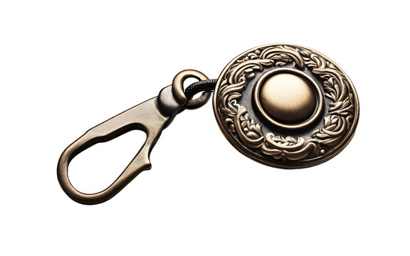 A metal buttonhook used for fastening buttons, isolated on a empty plain background