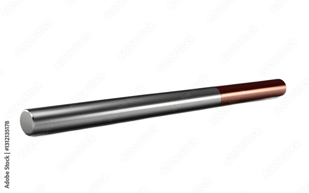 Poster A metal tool stick for securing objects, isolated on a empty plain background
