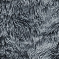 Naklejka premium Realistic faux fur texture with varying shades of gray, creating a soft and tactile appearance.
