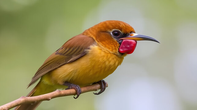 Vinous throated Parrotbill bird
