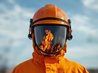 Individual wearing a fire suit for arc flash protection emphasizing safety and preparedness in hazardous work environments