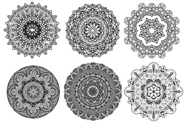 A beautiful collection of intricate mandala designs, ideal for decorative artwork, tattoo designs, and spiritual themes.