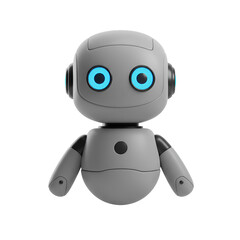 Minimal Robot with Glowing Eyes Image Variant 1