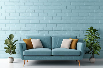 Trendy loft condo interior with modern furniture gives welcoming vibe