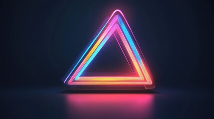 Neon Triangles on Dark Studio