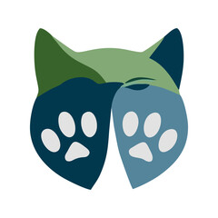 Elegant and modern cat rescue logo with a sleek feline silhouette. Best for animal shelters, pet charities, and adoption services.