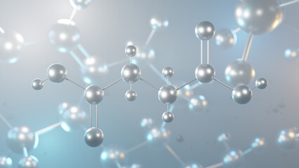 succinic acid molecular structure, 3d model molecule, e363 structural chemical formula view from a microscope